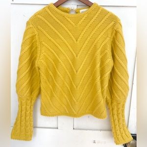 Luca + Grae knit bell sleeve sweater yellow M
